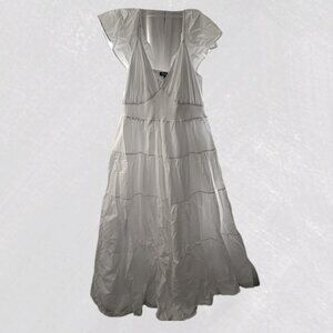 Express White Tiered Maxi Dress